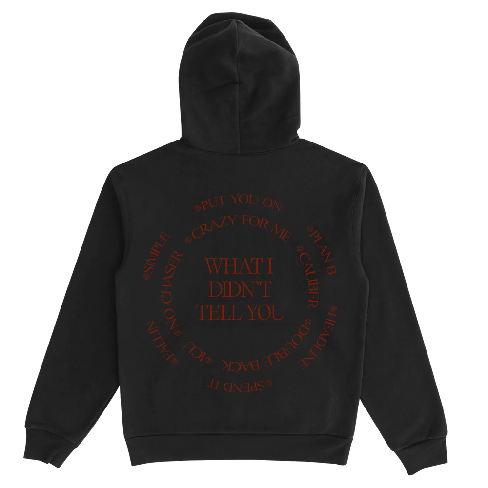 What I Didn't Tell You Black Hoodie back