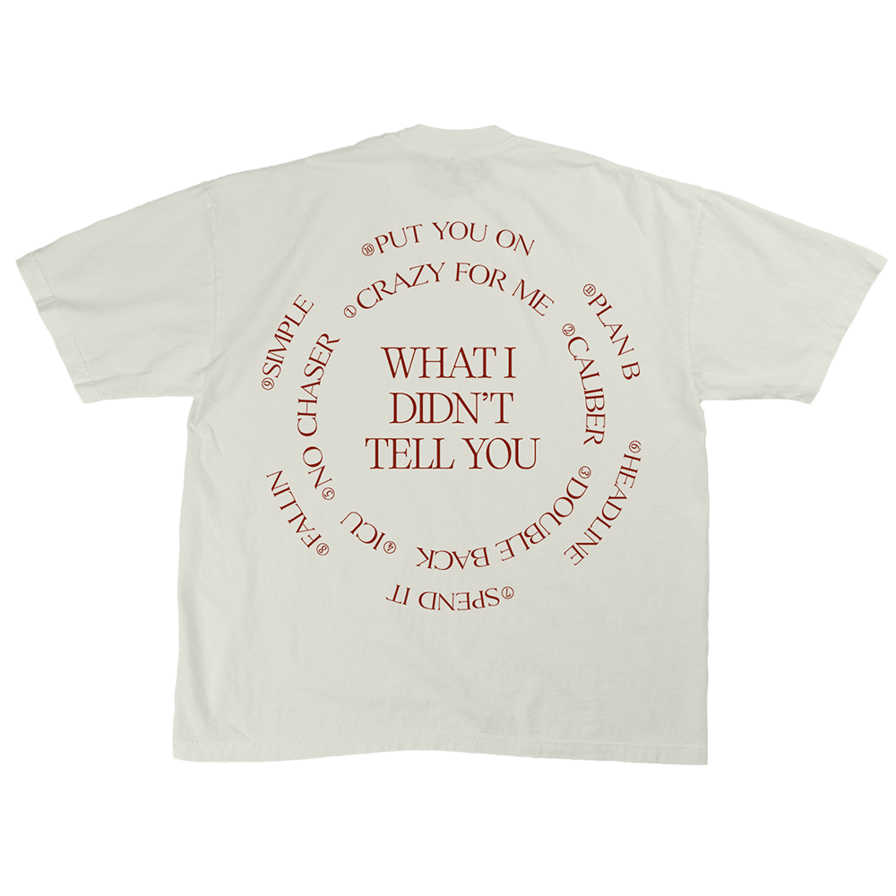 What I Didn't Tell You White T-Shirt back
