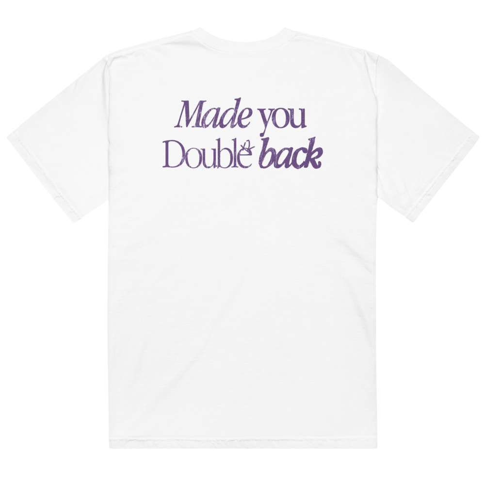 Double Back White T-Shirt Back