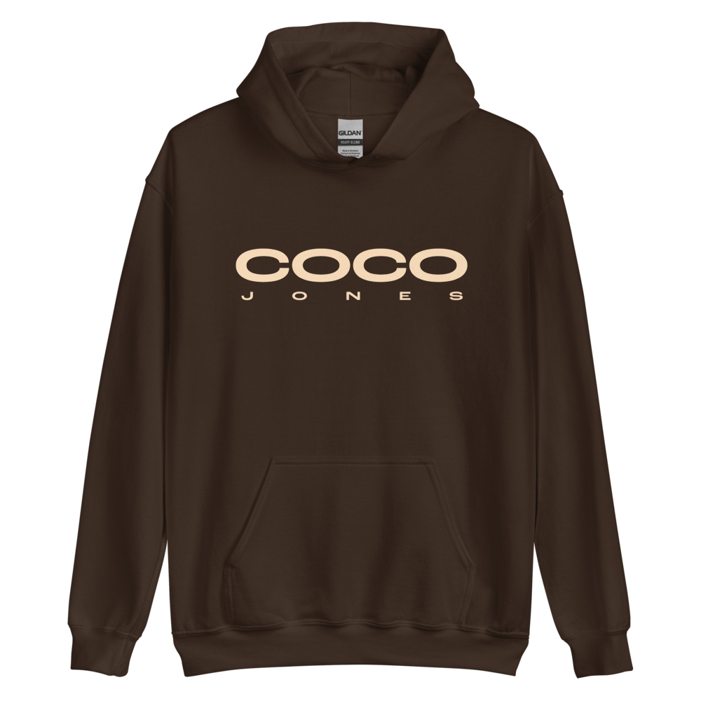 Double Back Dark Chocolate Hoodie Front